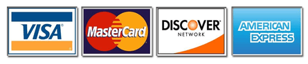 Credit cards accepted